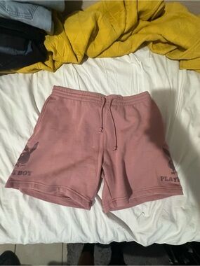 PLAYBOY Mauve Drawstring Athletic Shorts